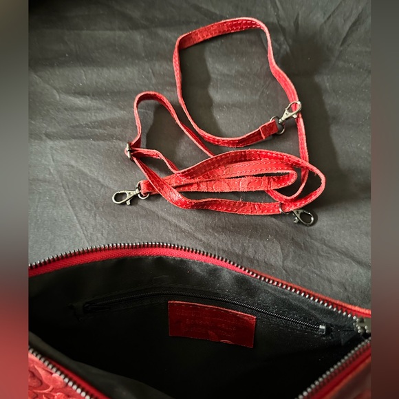 Genuine Italian Leather Purse, Red - Picture 4 of 4